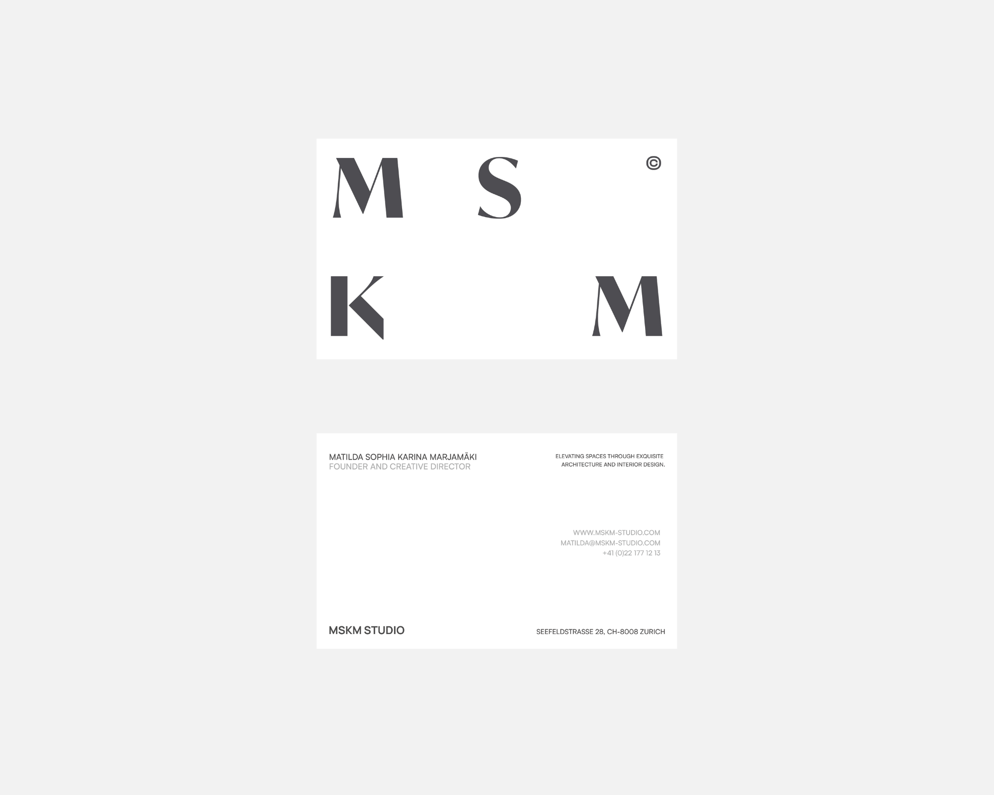 MSKM STUDIO Business Card