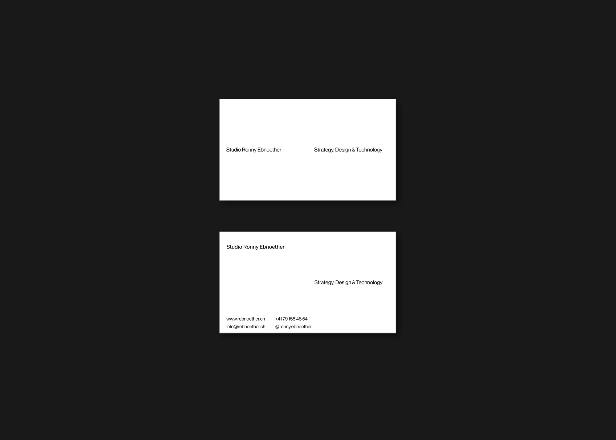 Studio Ronny Ebnoether Business Card