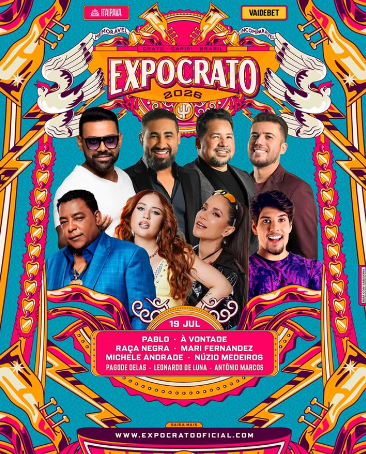 Expocrato 2026 · Domingo 19/07