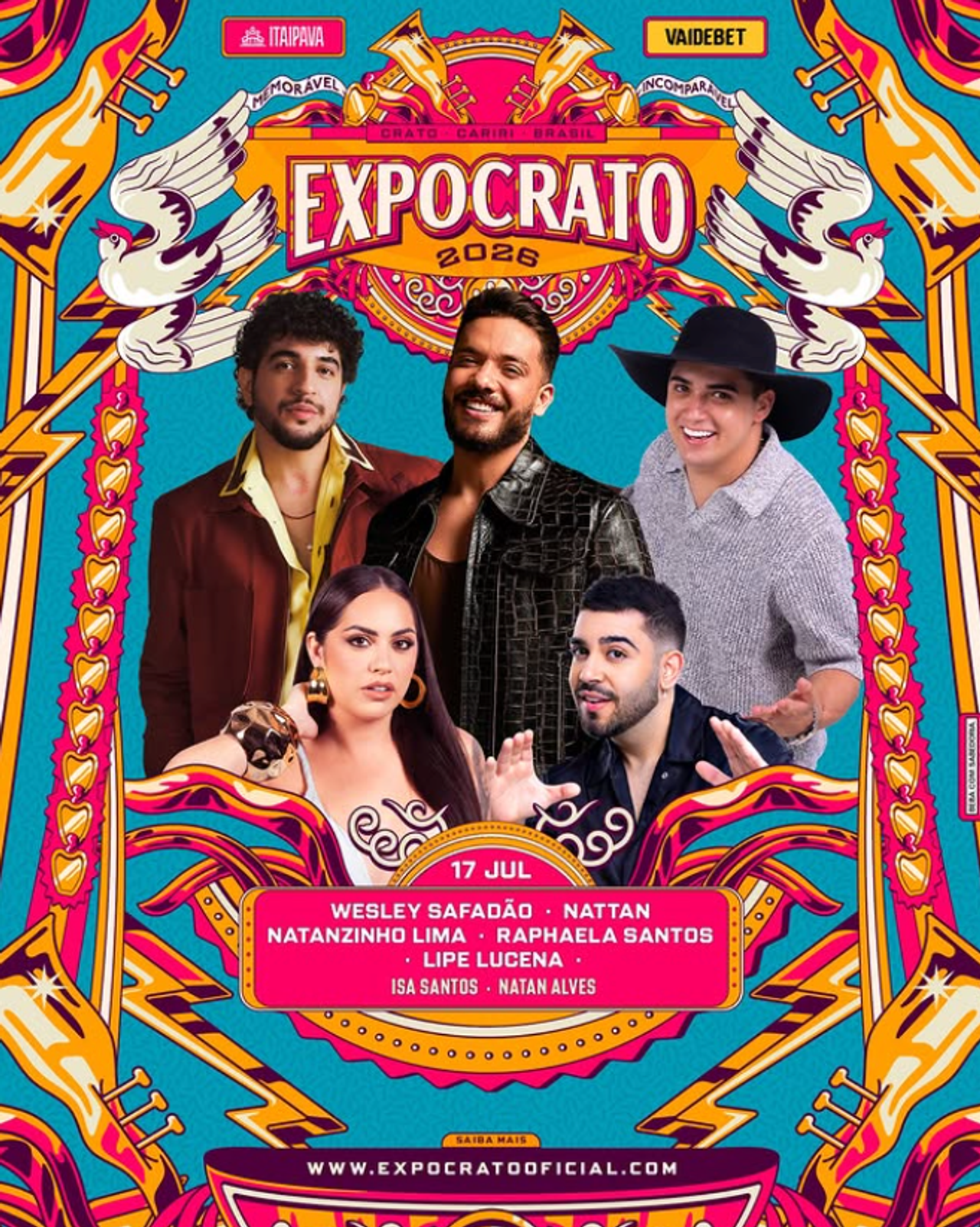 Expocrato 2026 · Sexta 17/07