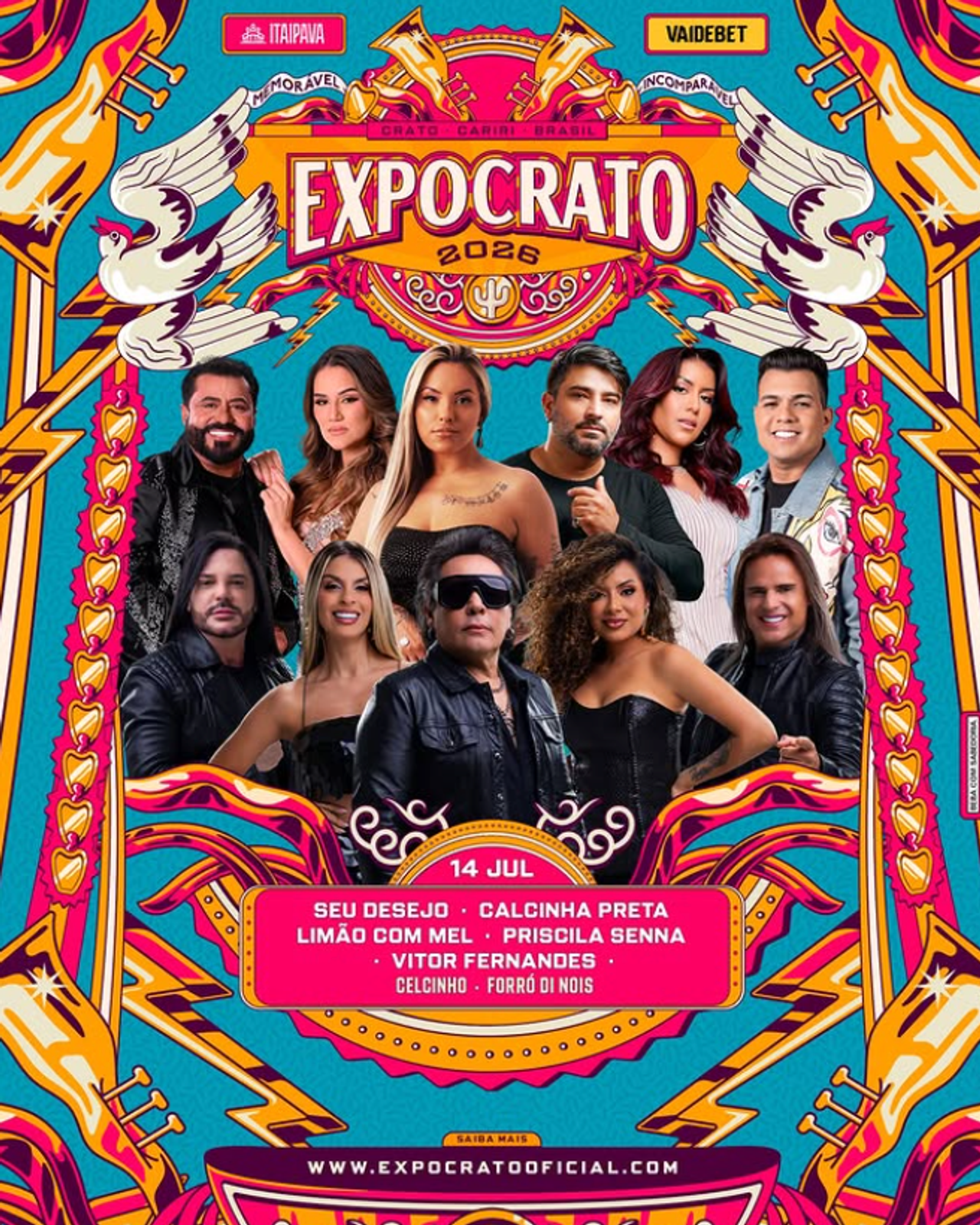 Expocrato 2026 · Terça 14/07