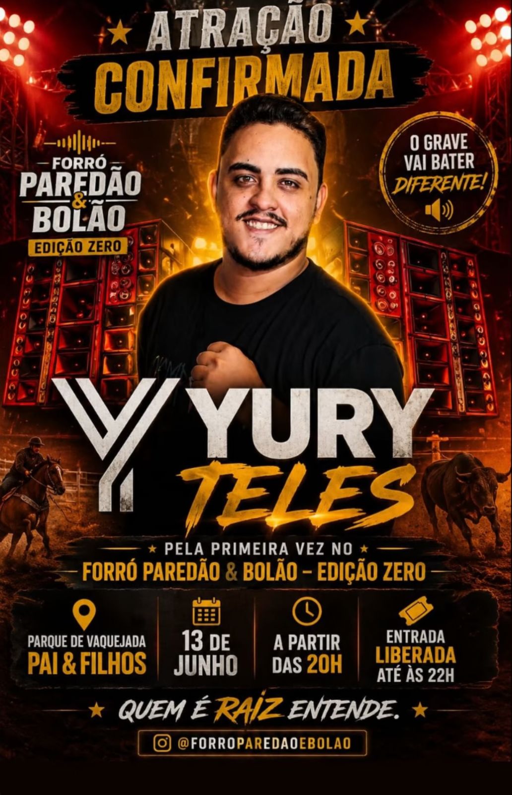 Flyer Forró Paredão & Bolão - Edição Zero