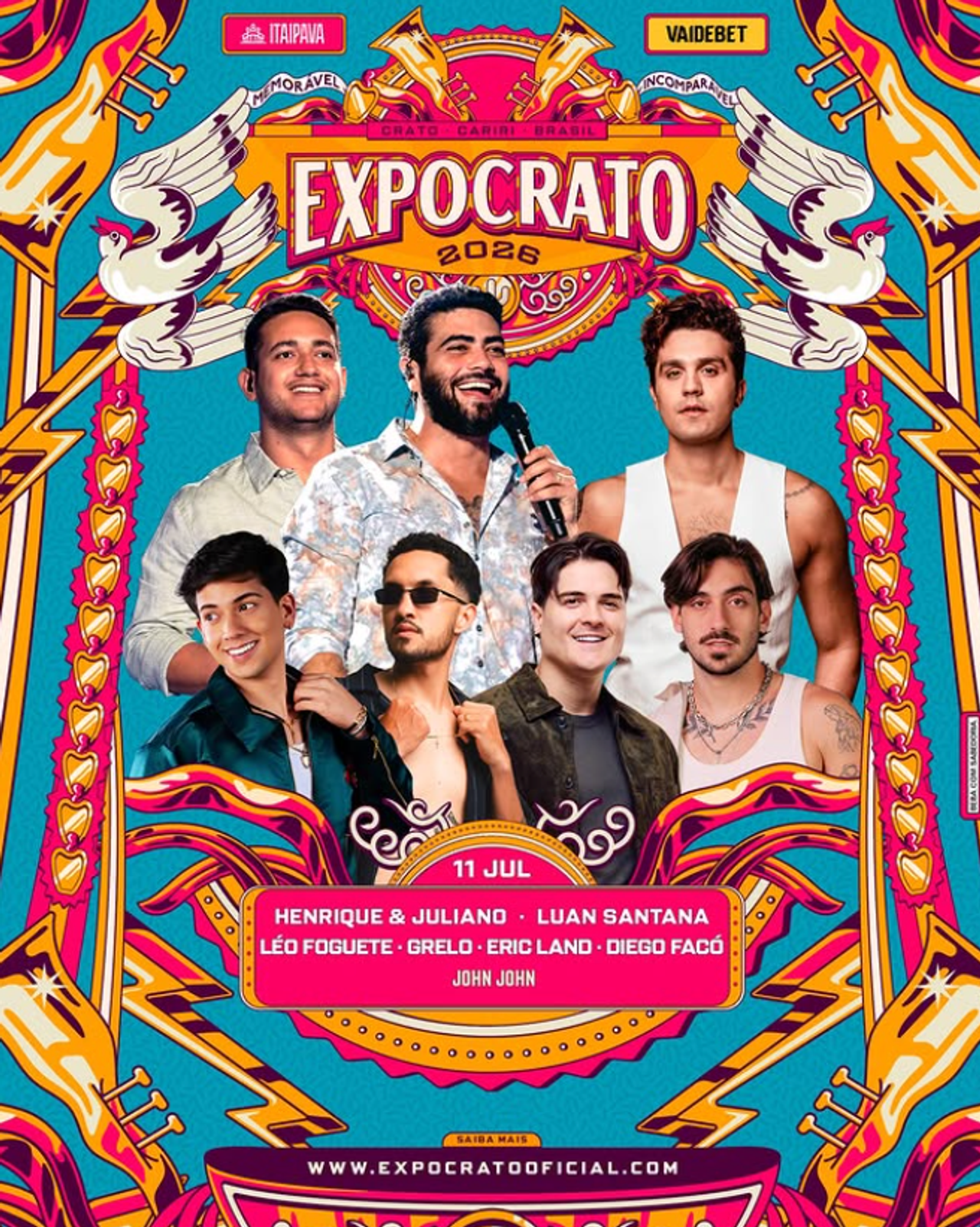 Expocrato 2026 · Sábado 11/07