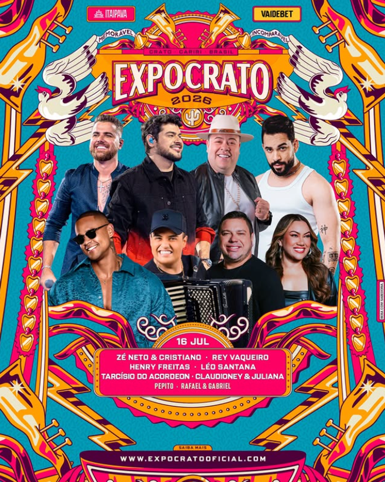 Expocrato 2026 · Quinta 16/07