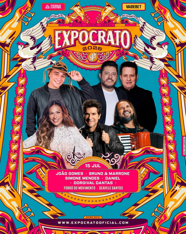 Flyer Expocrato 2026 · Quarta 15/07