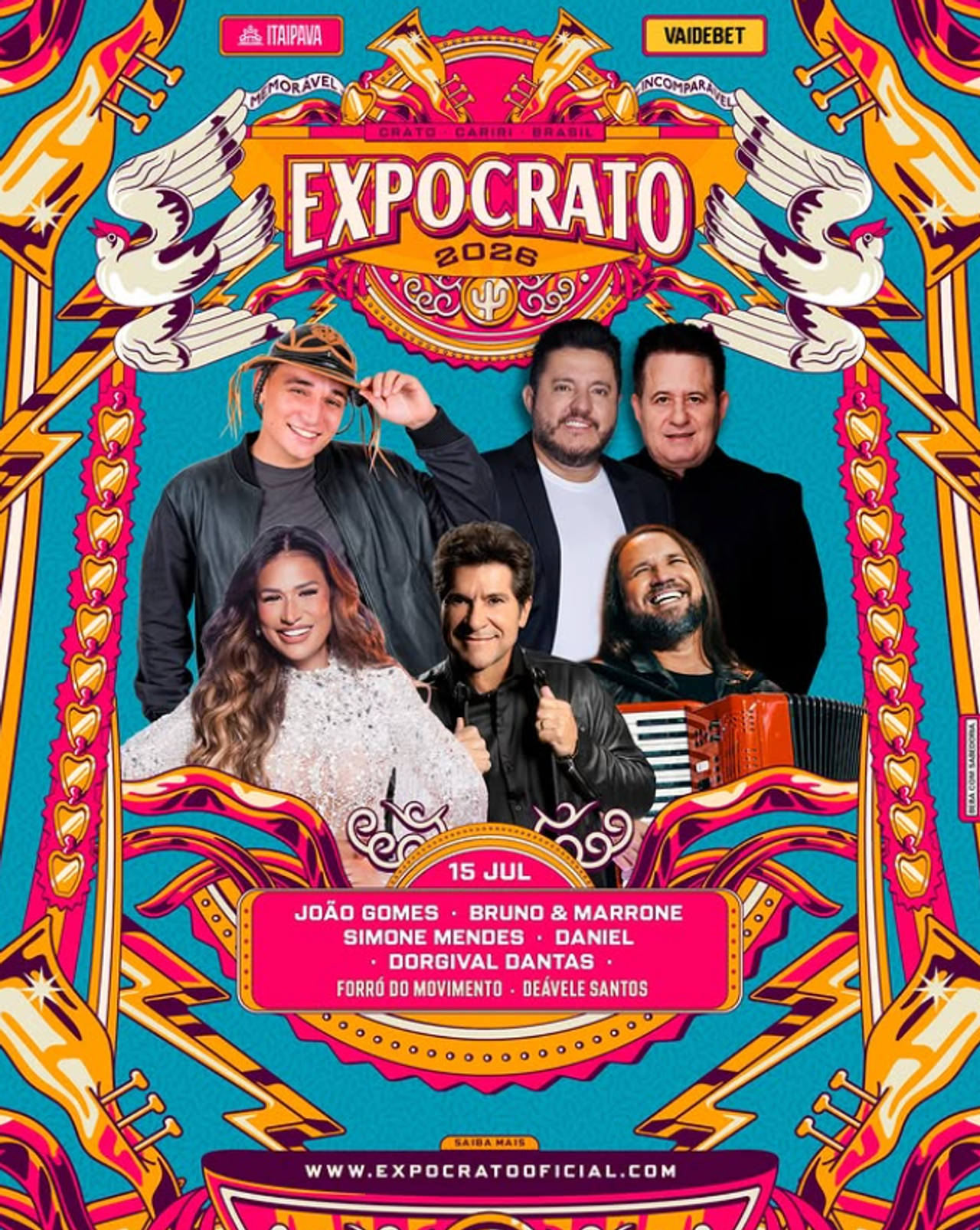Expocrato 2026 · Quarta 15/07
