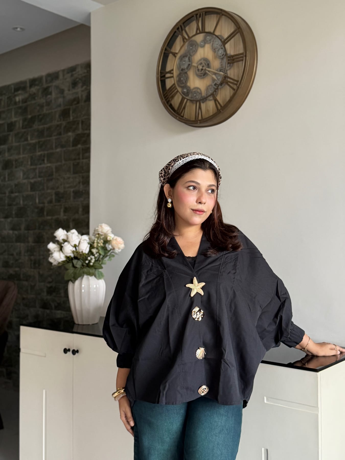 Sea Shell batwing top