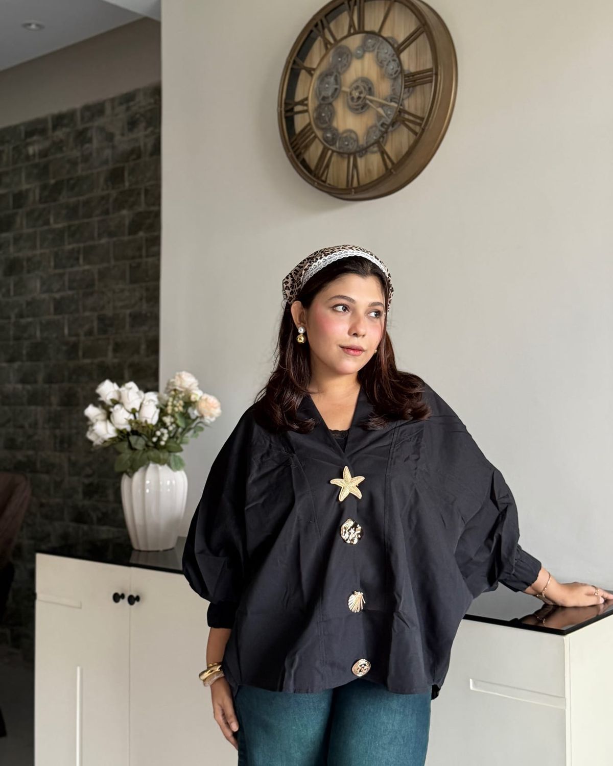 Sea Shell batwing top