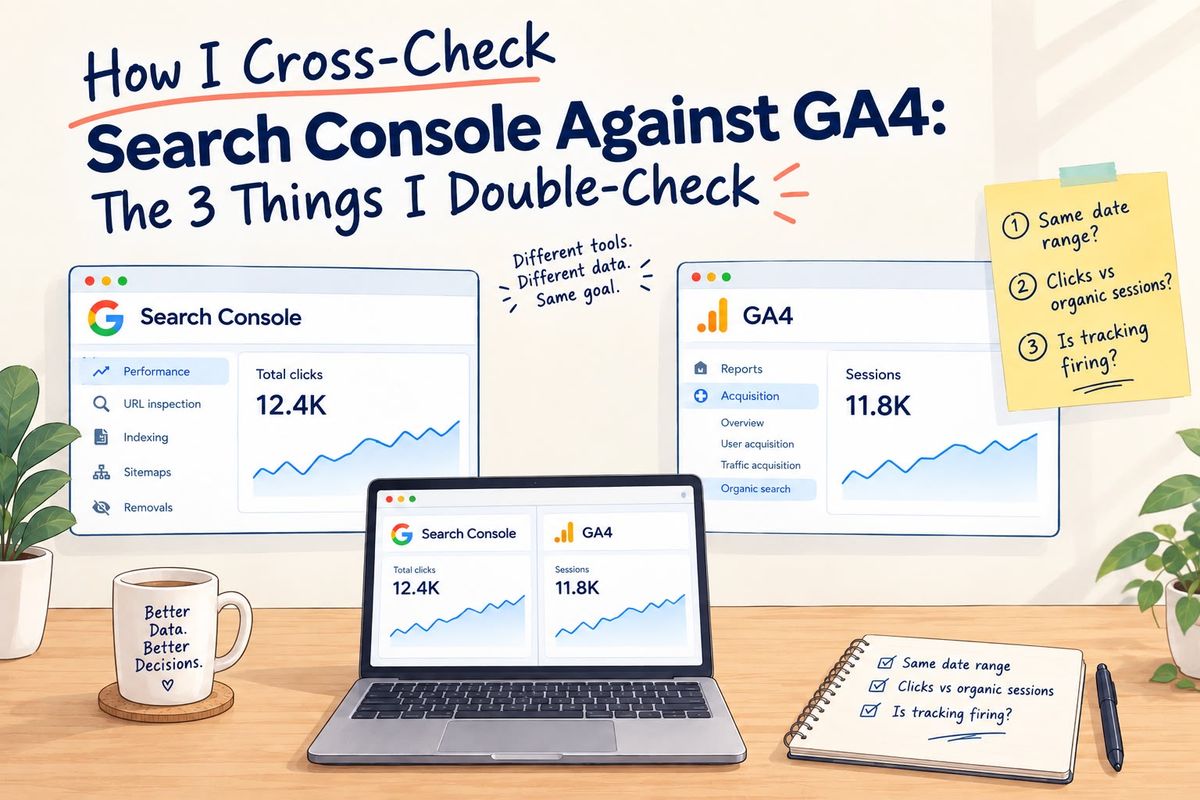 Search Console vs GA4: 3 Things I Double-Check — Michelle Labs