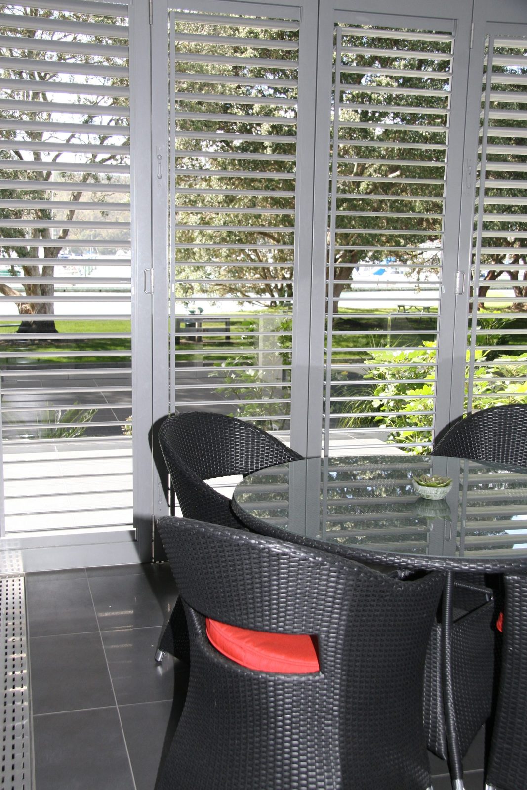 Water View Homes — louvred terrace