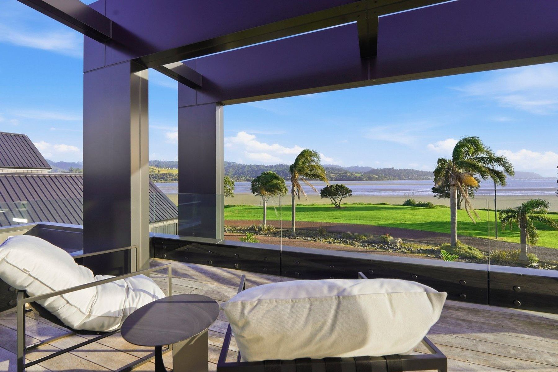 Life on the Water — covered veranda overlooking the water