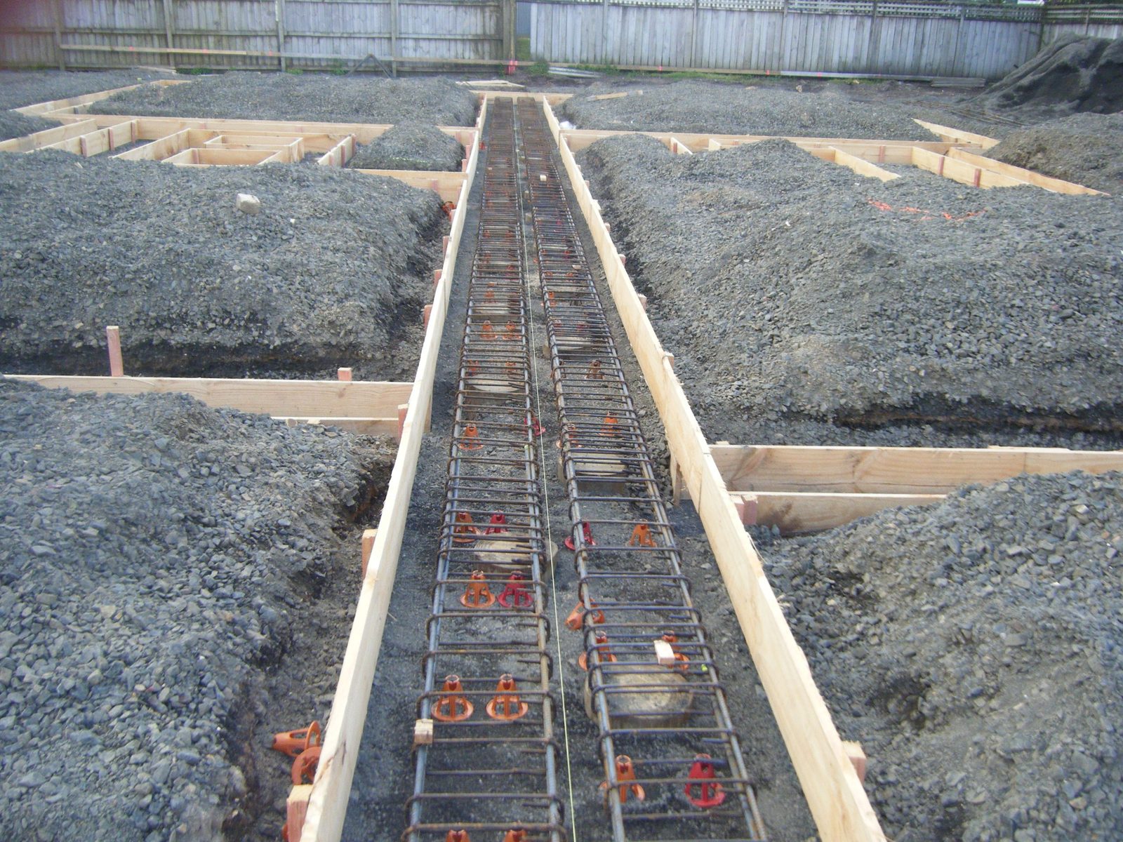 Water View Homes — footings