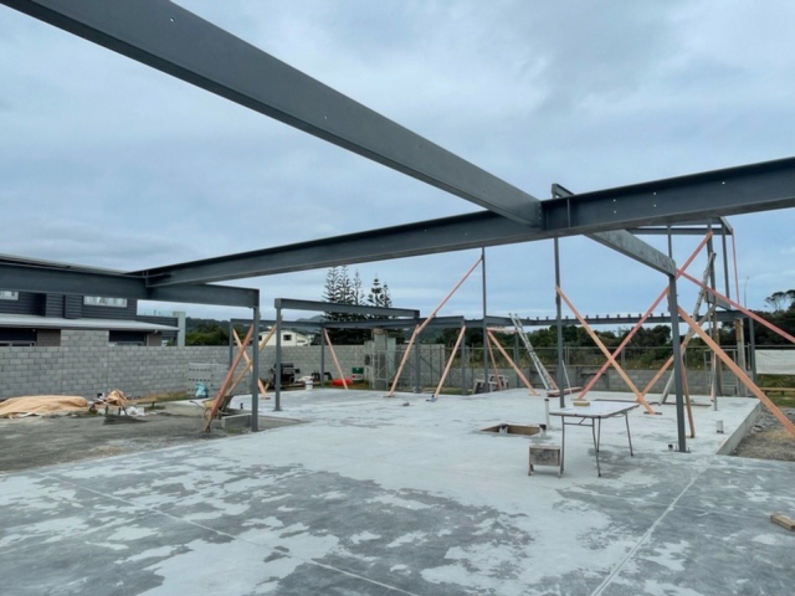 Cook Drive, Whitianga — steel from the slab
