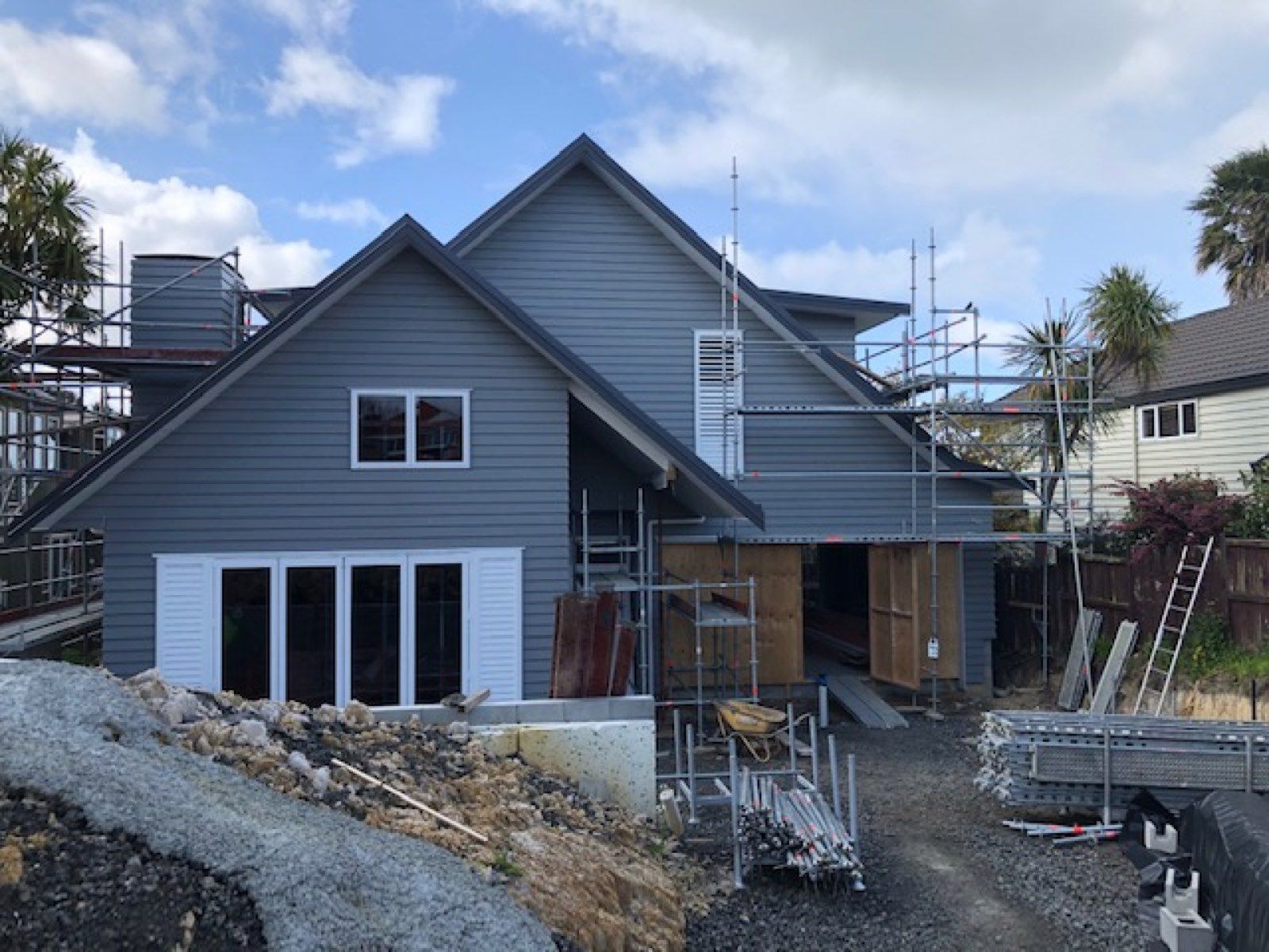Devonport Homes — framing and cladding under way