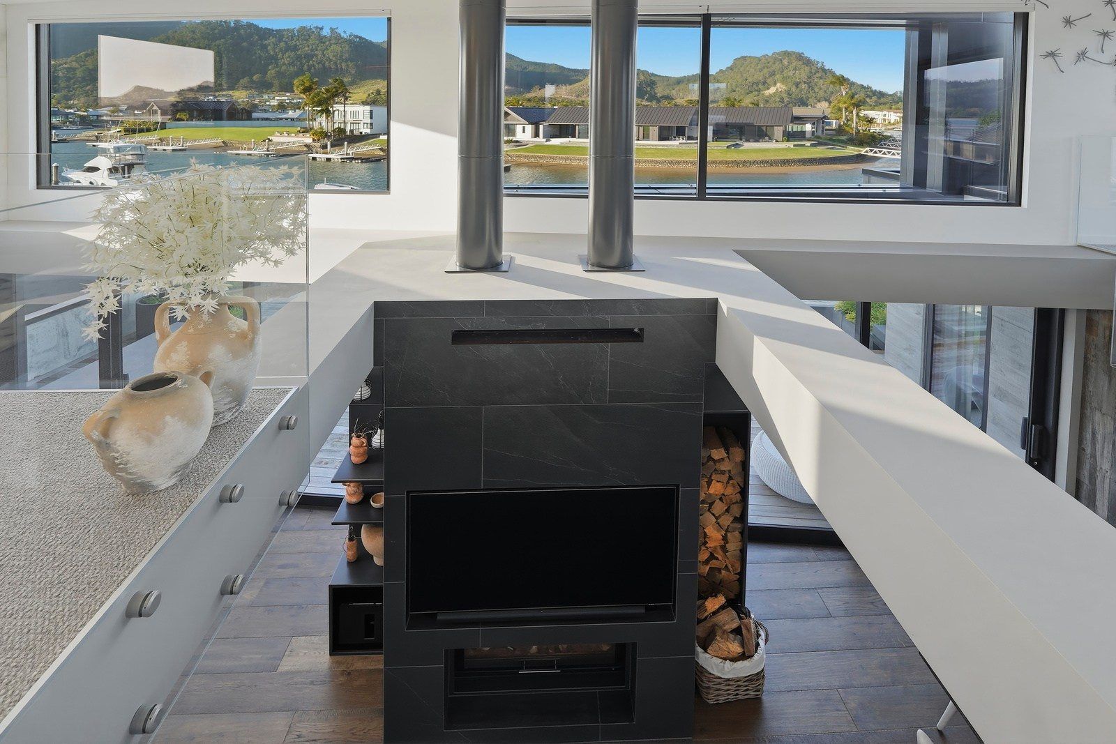 Life on the Water — fireplace detail