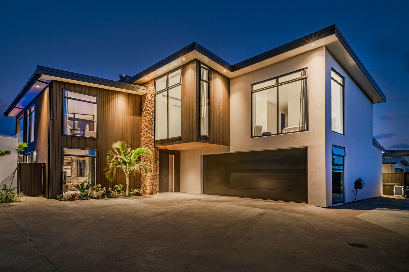 Cook Drive, Whitianga — street frontage at dusk