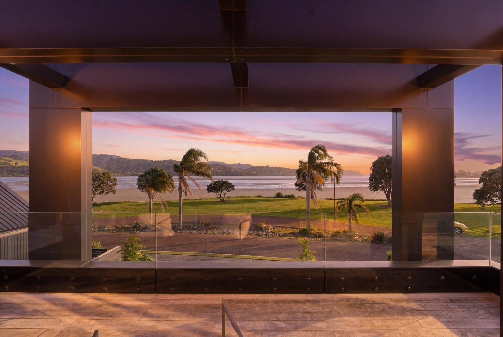 Life on the Water — sunset from the covered veranda