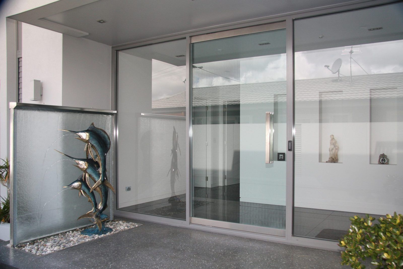 Water View Homes — glazed entry
