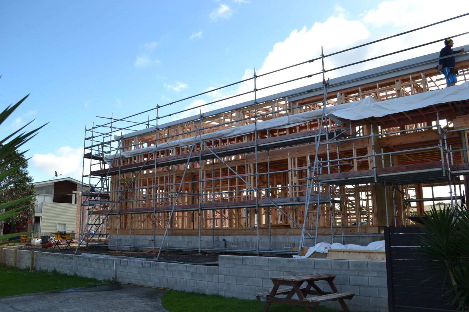 Buffalo Beach — scaffolding up