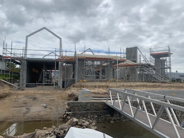 Pauanui — steel frame and jetty