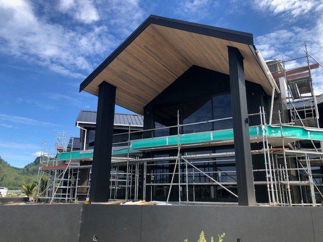 Pauanui — scaffold coming down