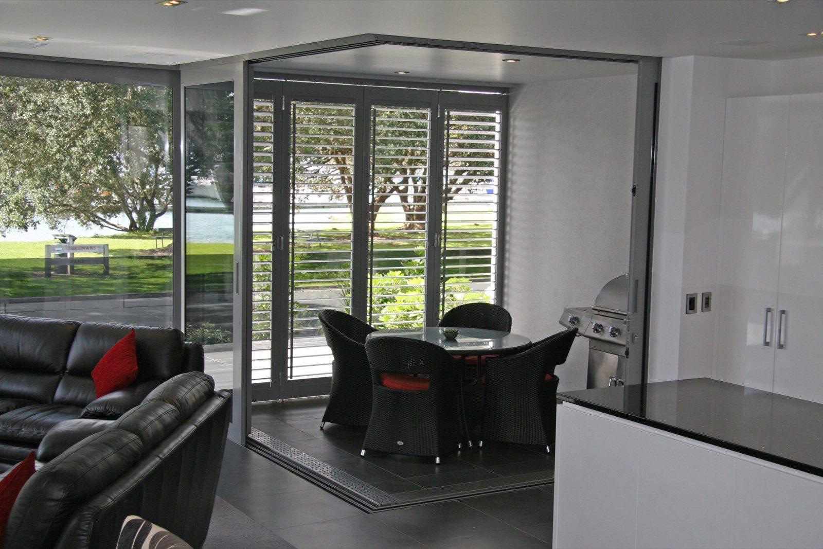 Water View Homes — outdoor room