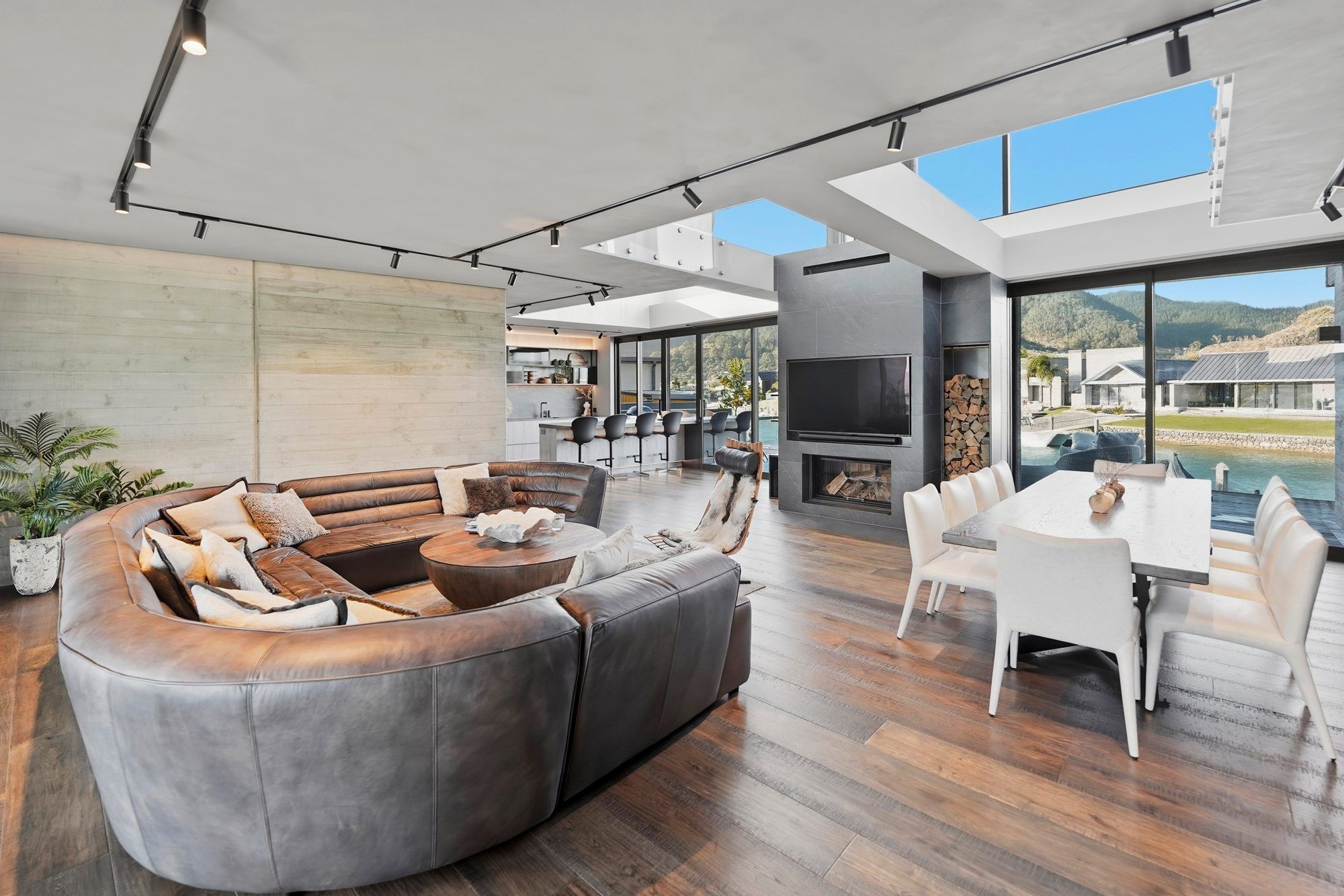 Life on the Water — lounge overlooking the canal