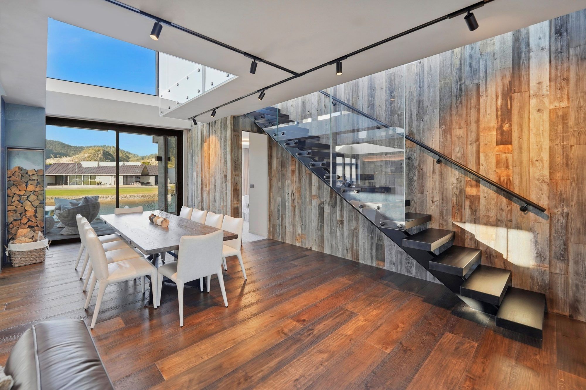 Life on the Water — dining and timber stair
