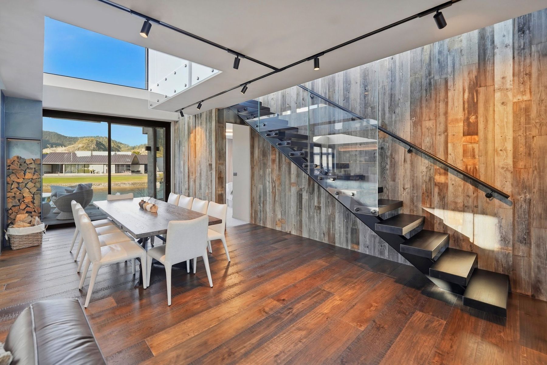 Life on the Water — dining and timber stair