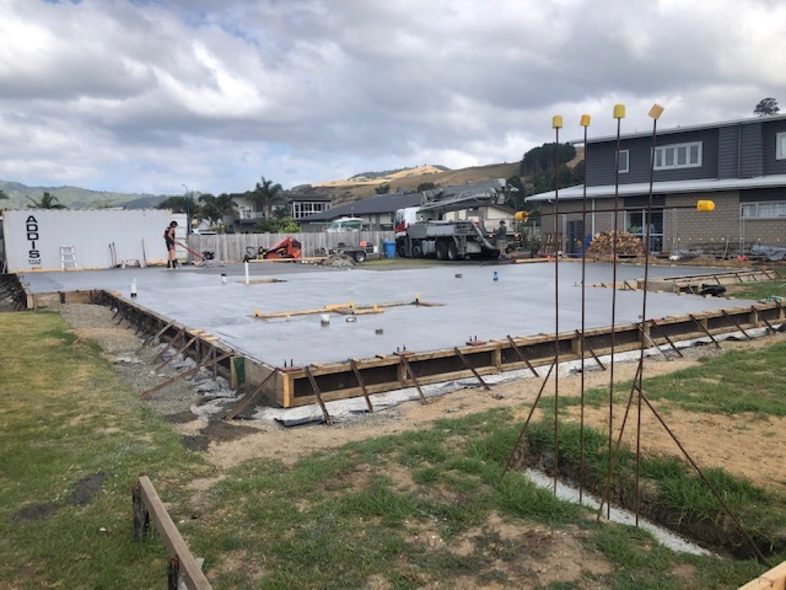 Cook Drive, Whitianga — slab poured