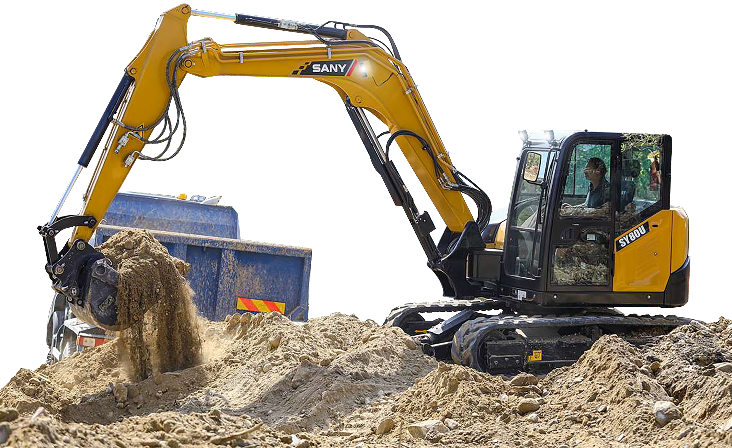 Sany-SY80U-working-on-the-job