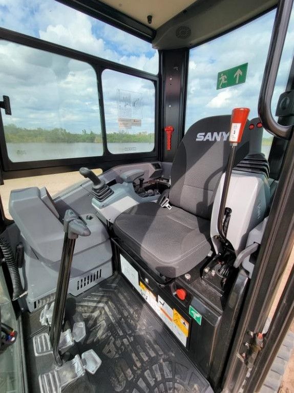 interior of a sany sy35u excavator