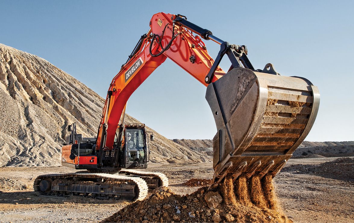 develon-excavator-stock-image