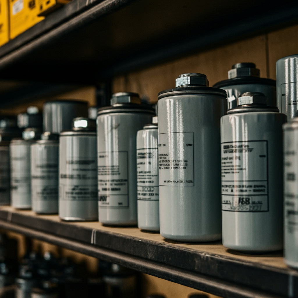 Hydraulic Filters on shelf