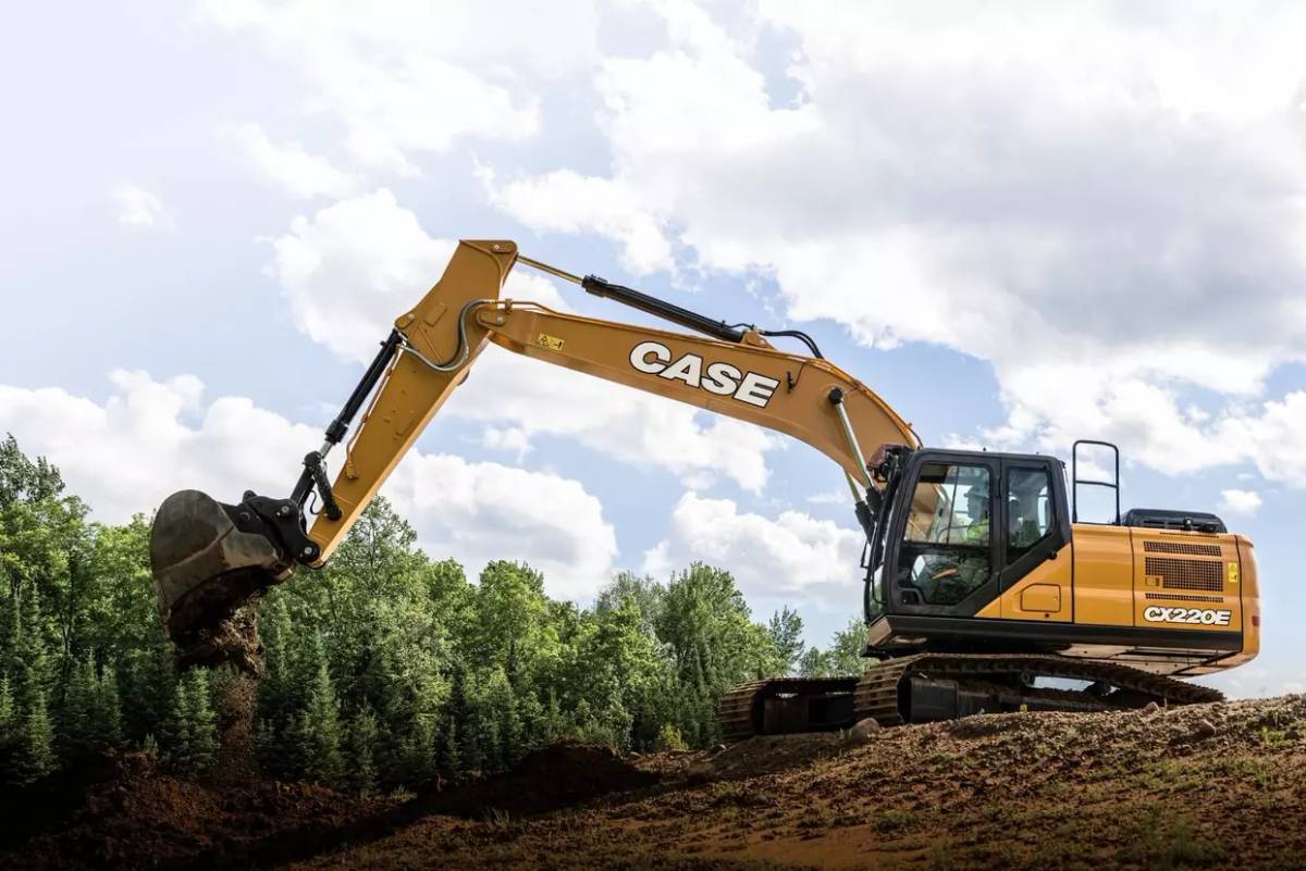 case-cx220e-excavator-stock-image