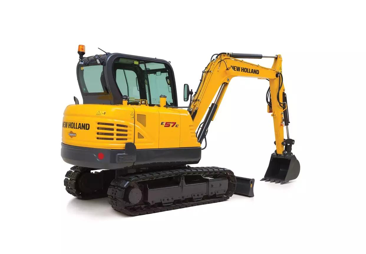 new-holland-e57c-excavator-stock-image