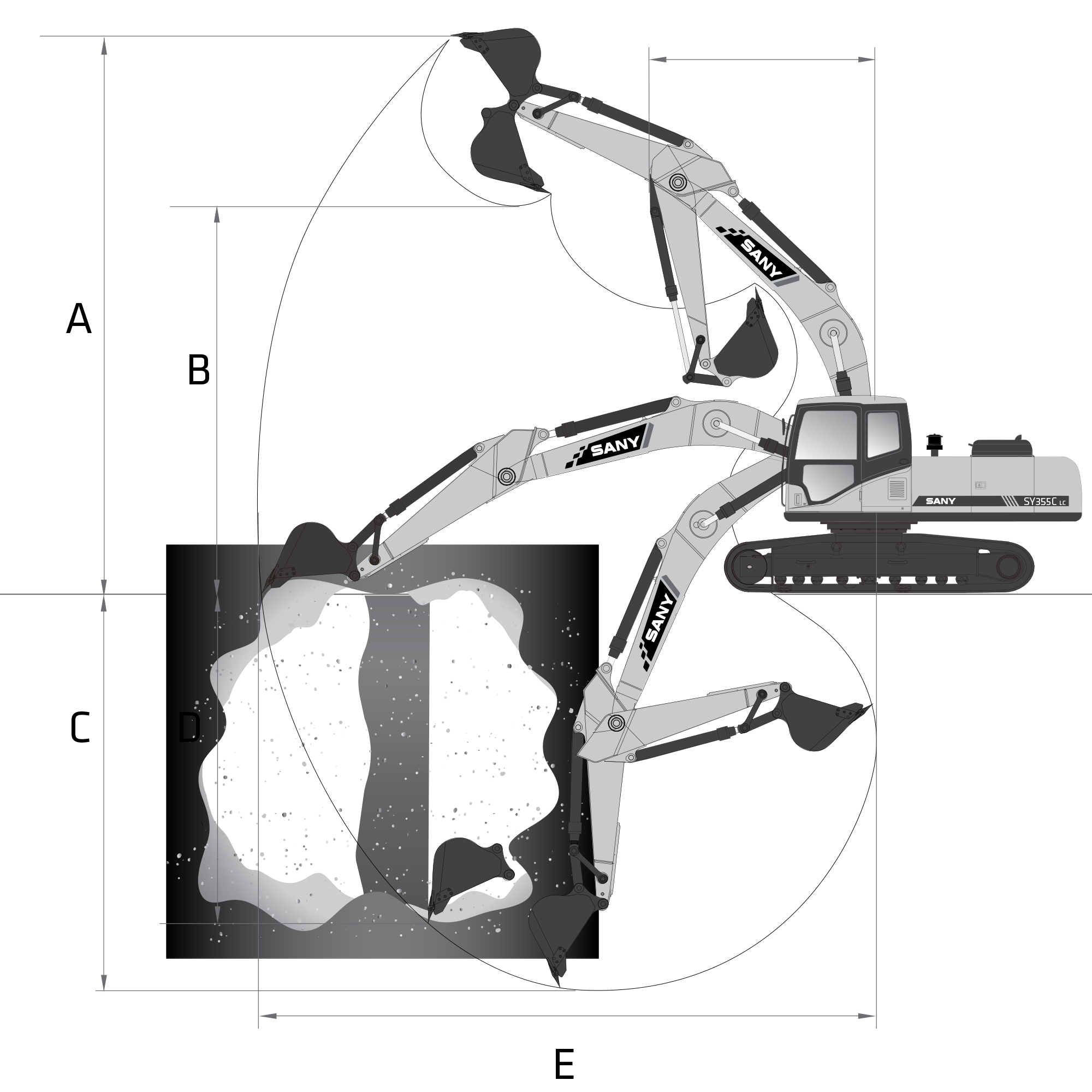 Sany SY365c specs sheet details