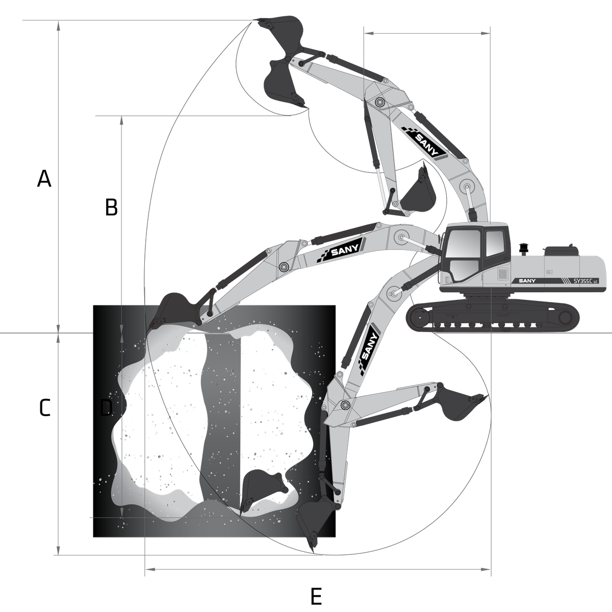 Sany SY365c specs sheet details