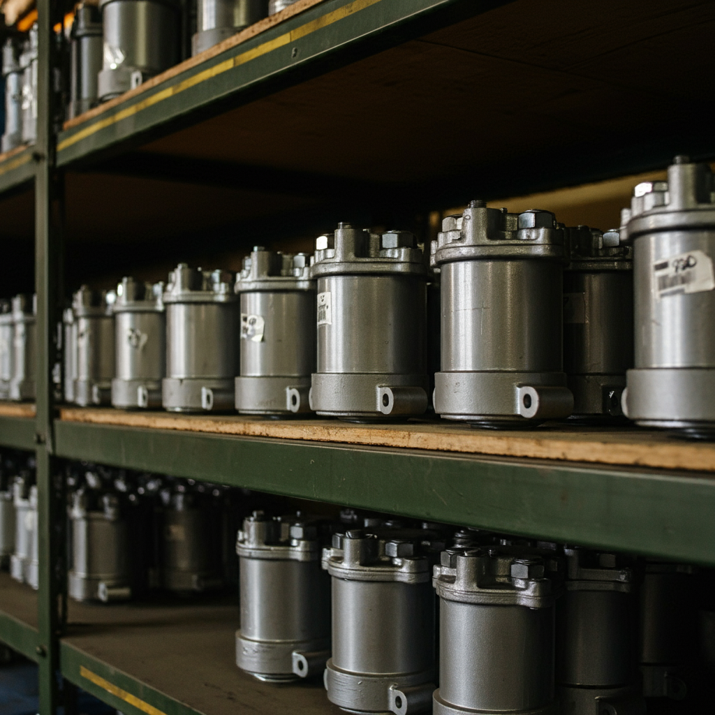 Accumulators on shelf