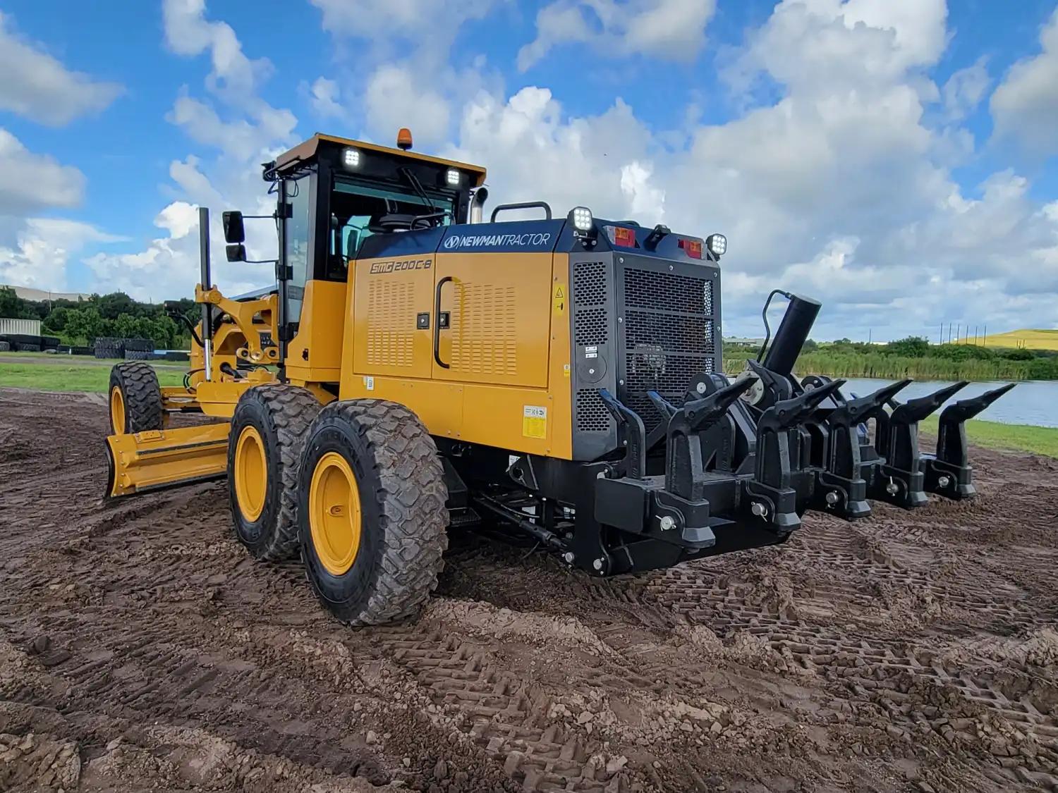 Showing the ripper of  SANY motor grader