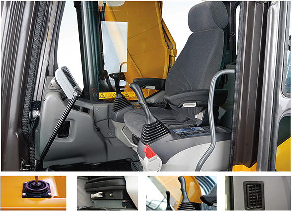 interior comfort of a sany sy215c excavator