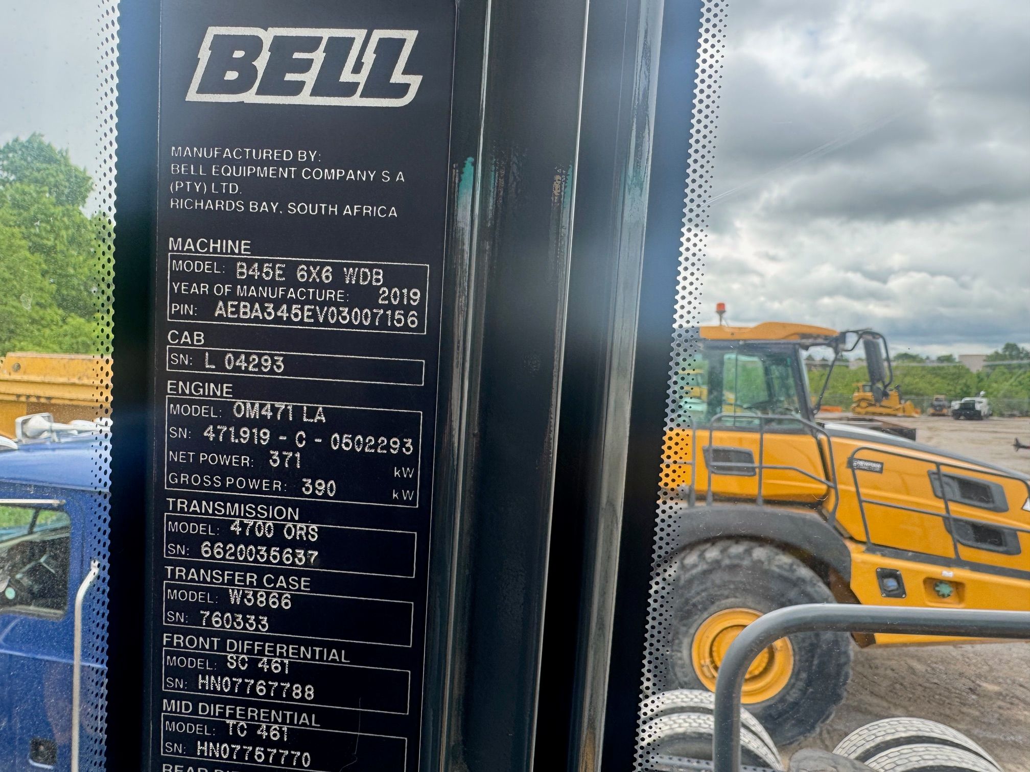 2020 BELL BELL B45E ARTICULATED DUMP TRUCK Photo 14 Thumbnail