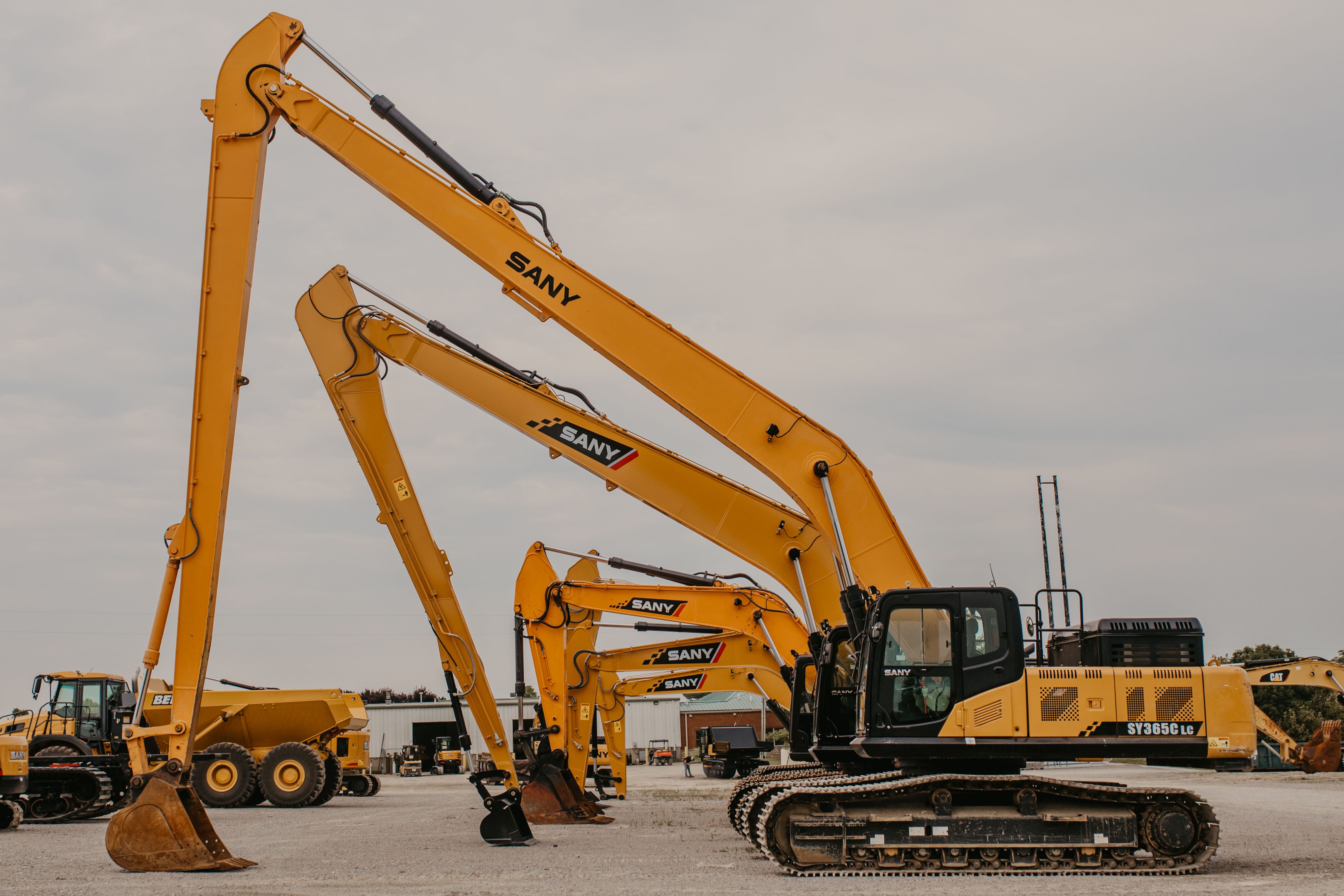 SANY machines on the lot