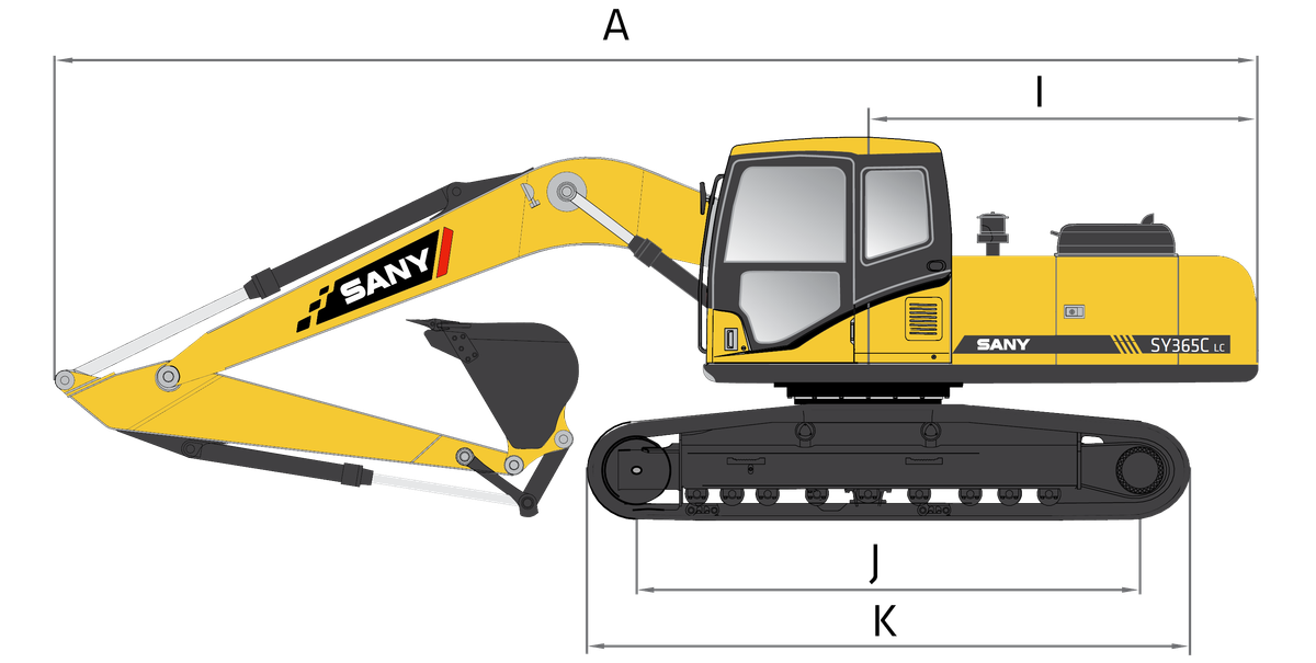 Sany SY365c specs sheet details