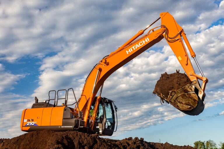 hitachi-210lc-excavator-stock-image