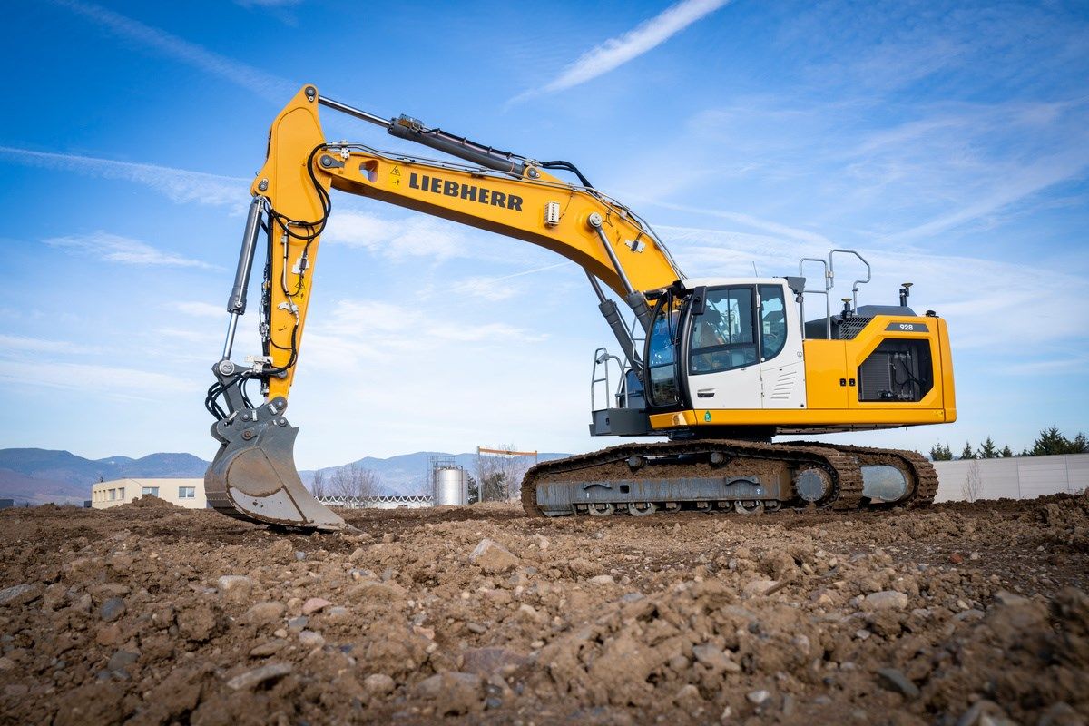 liebherr-r-928-excavator-stock-image