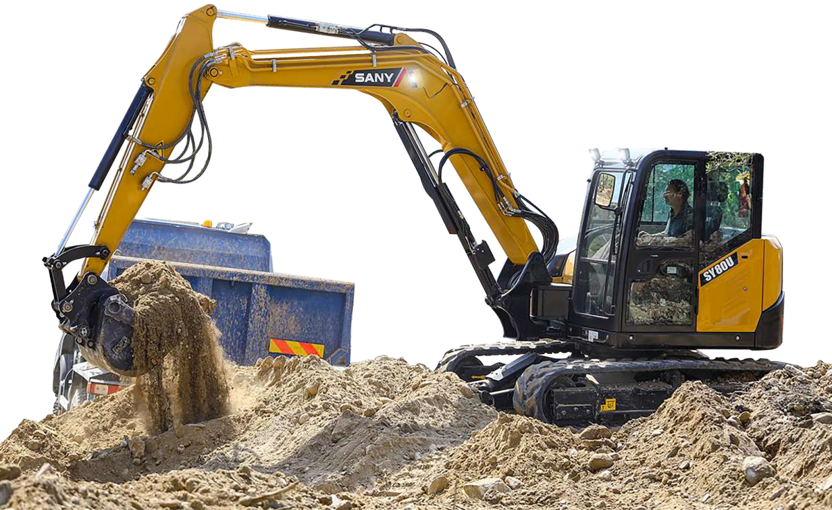 Sany-SY80U-working-on-the-job