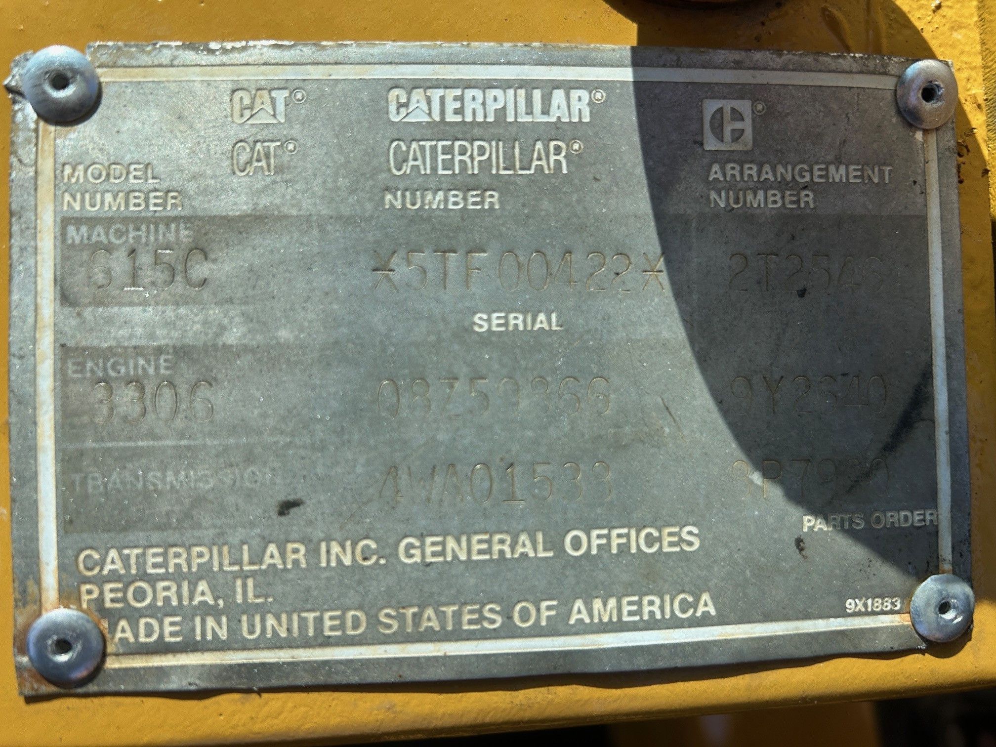 1990 CAT 615C Photo 14 Thumbnail