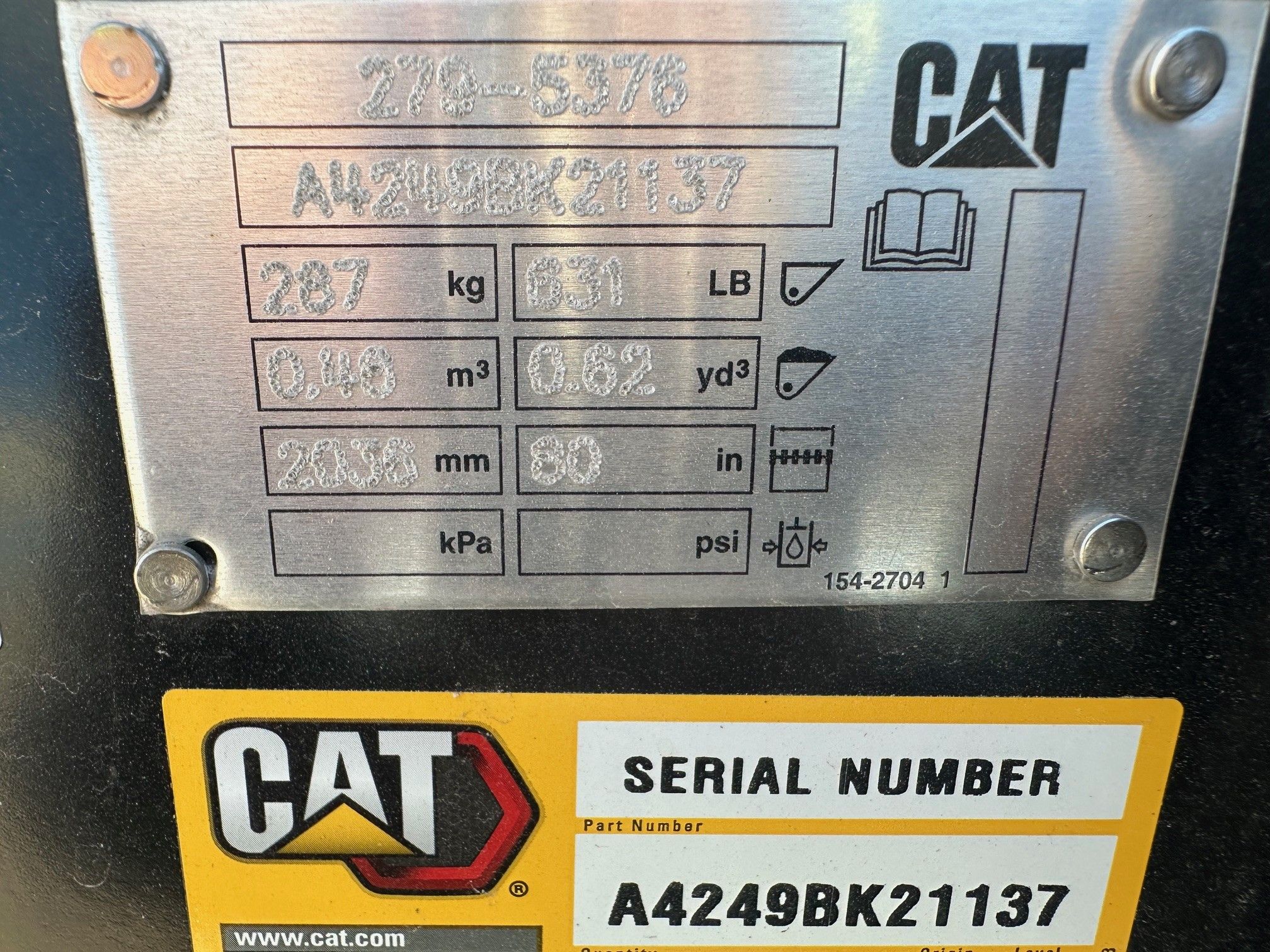 CAT 299D3 80" Skid Steer Bucket Photo 5 Thumbnail