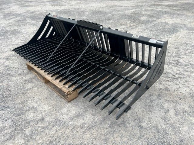 shack様 84″ Heavy Duty Skeleton Rock Bucket Attachment Fits Skid